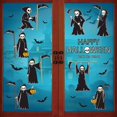 thumbnail image 3 of Pegatinas electrostáticas de doble cara con temática de terror para decoración de fiestas de Halloween con borde cruzado de vidrio muerto, 3 of 5