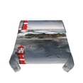 thumbnail image 5 of Wukai 3d Lighthouse in the Surf Waterproof Tablecloth for Kitchen Dining, Fits Square Tables for 2-4 Seats -60"x60", 5 of 7
