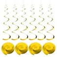 thumbnail image 1 of 18uds Oro Fiesta Colgante Doble Tira Colgante Decoraciones Plástico Techo Serpentinas Fiesta Decoraciones para Cumpleaños Fiesta con Colgar Etiqueta Cuerda, Gancho, 1 of 7