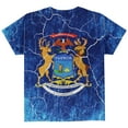 thumbnail image 2 of Michigan Vintage Distressed State Flag All Over Youth T Shirt Multi YLG, 2 of 2
