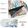 thumbnail image 6 of Sea Turtle Coastal Area Rug 6x9 FT, Non Slip Living Room Throw Carpet, Summer Beach Coral Ocean Nautical Washable Soft Large Floor Carpet Non-Shedding Rug for Bedroom Dining Room Play Room, 6 of 9