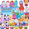 thumbnail image 1 of Squishy Toys POKONBOY, paquete de 30 animales kawaii con llavero, 1 of 7