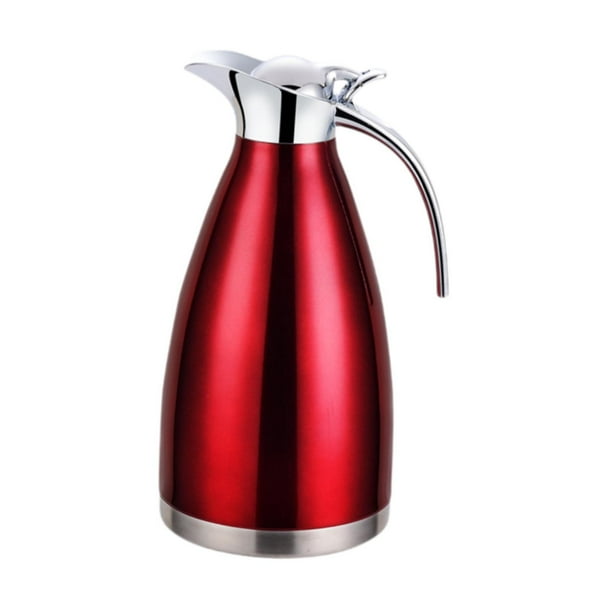 Jarra de agua de acero inoxidable, jarra de jugo, vajilla de fácil limpieza, dispensador de té, jarra de bebidas frías para té Rojo