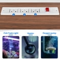 thumbnail image 5 of Dextrus Heavy Duty Metal Aquarium Stand with Power Outlets - Suitable for 55-75 Gallon Fish Tank Stand, Turtle Tank, Reptile Terrarium (865lbs Capacity) - White & Walnut, 5 of 9