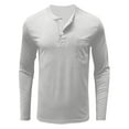 thumbnail image 4 of Kukoosong Long Sleeve Shirts for Men, Big & Tall Men's Crewneck Button Tees, Quick Dry Moisture Wicking Athletic T-Shirts, Hiking Running Workout Tee Shirt Tops, 4 of 6