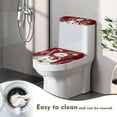 thumbnail image 5 of HELLHERO Christmas Polyester Fabric Toilet Seat Covers & Machine Washable Toilet Lid Seat Cover & Universal for Modern Bathrooms Stretch, 5 of 8