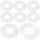 thumbnail image 1 of Uxcell 8Pack ABS Redonda Autoadhesiva Pared Brida Dividida, 27mm ID 68mm OD Cubierta de Tubería Blanca, 1 of 6