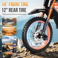 thumbnail image 2 of EILLEO SPACEWALK Electric Dirt Bike for Adults, 3000W Peak Motor, 14"/12" Fat Tire, Full Suspension, Hydraulic Brakes, 48V Off-Road Ebike，20Ah Battery, UL2849, 2 of 9