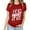 Red, variant on Fesfesfes Tops for Women's Spring And Summer Casual Daily Round Neck Short Sleeve Print Graphic T-Shirt Short Sleeve Round Neck Top/Shirt T Shirt S(US:4)