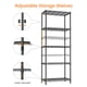 thumbnail image 3 of M MZG Estantes de Almacenamiento de Metal Negro de 5 Niveles, Unidad de Estantería Ajustable de Alambre para Cocina, Baño, Oficina, Garaje, Organizador de Alambre, 1250 lbs, 13.7" D x 23.6" W x 63" H, 3 of 7