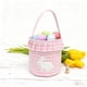 thumbnail image 4 of Decoración de Pascua Bolso con borlas de conejo • Bolsa de almacenamiento de tela a cuadros 22x23 cm • Azul Rosa Verde Púrpura • Regalo Organizador de Huevos Ligero y Resistente, 4 of 7