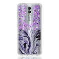 thumbnail image 4 of Coolpad Legacy Brisa Case, Rosebono Hybrid Bling Glitter Sparkle Epoxy Graphic Marble Colorful Silicone Skin Cover Armor Case for Coolpad Legacy Brisa (Purple), 4 of 5