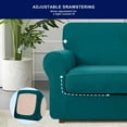 thumbnail image 5 of Subrtex 7-Piece Stretch Sofa Slipcover Sets with 3 Backrest Cushion Covers and 3 Seat Cushion Covers (Sofa, Teal), 5 of 8