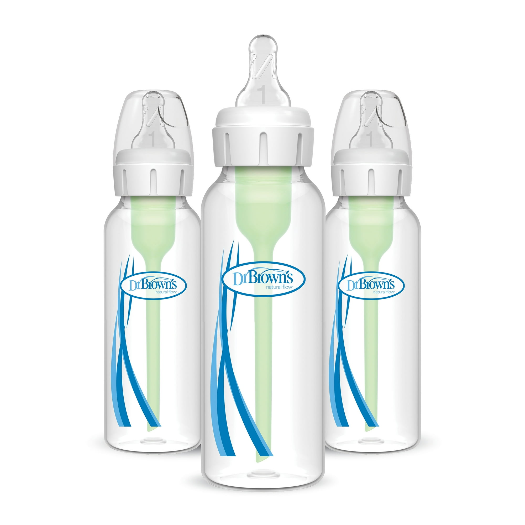 Dr. Brown's Options+ Narrow Baby Bottle, 8 oz/250 ml, 3-Pack
