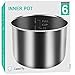 thumbnail image 3 of 6Qt Power Cooker XL Replacement Inner Pot Stainless Steel Compatible with 6 Quart Power Pressure Cooker PPC770 PPC771 PPC770-1 PRO PCXL-PRO6 YBD60-100 WAL1 WAL2 Stainless Steel Inner Pot Parts - 6 QT, 3 of 4