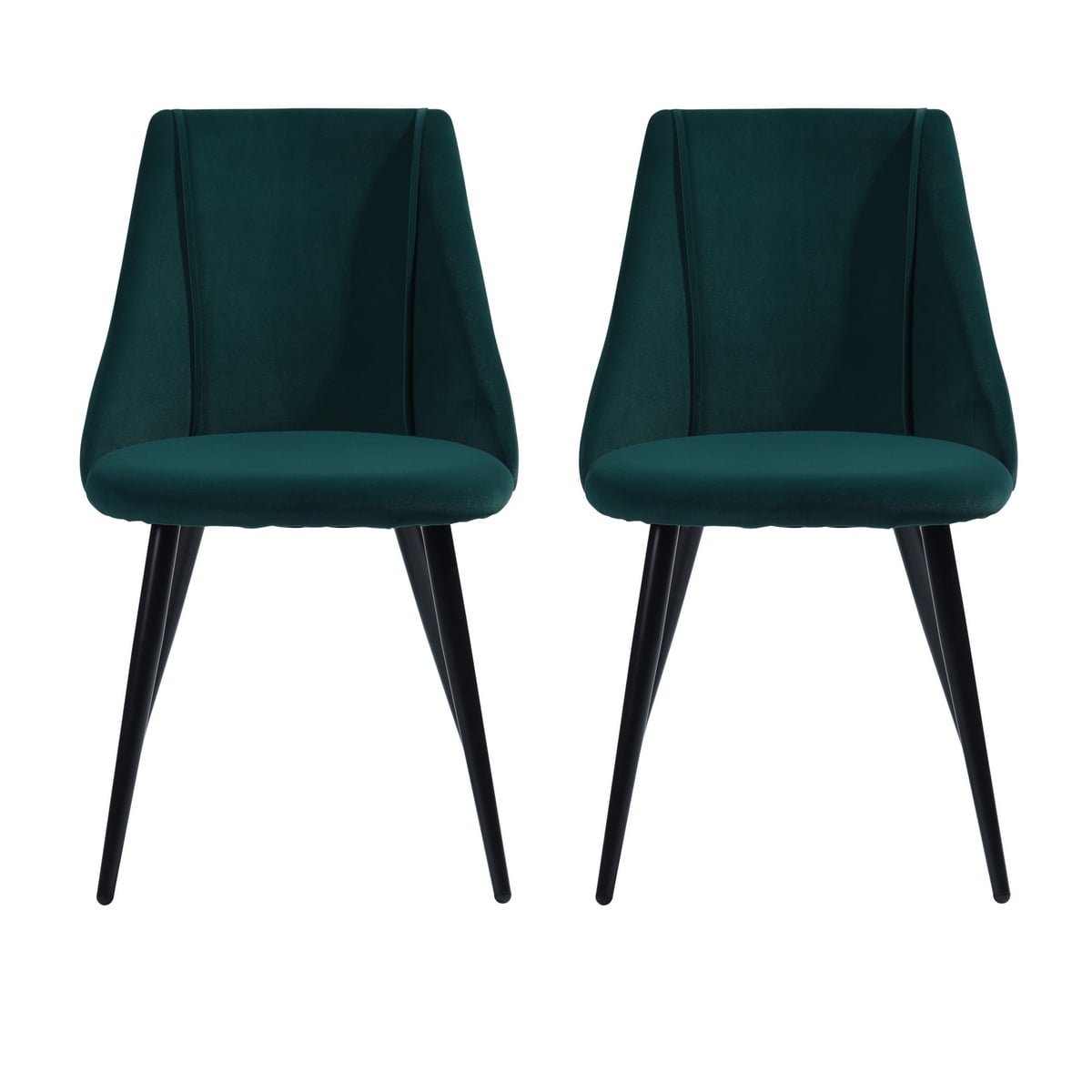 FurnitureR Modern Dining Chair Set of 2, Velvet Upholstered Dining
