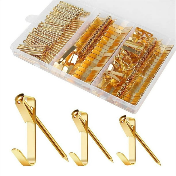 Kit para Colgar Cuadros de 184 Piezas, Colgadores de Cuadros de 20 Lb, 30 Lb y 50 Lb, Metálicos para Colgar Cuadros con Clavos