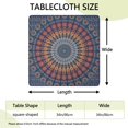 thumbnail image 2 of Fitted Bohemian Style Square Table Cover 34x34 Inch, Elastic Hem Tablecloth for Card Tables and Kitchen Dining Areas, 2 of 6