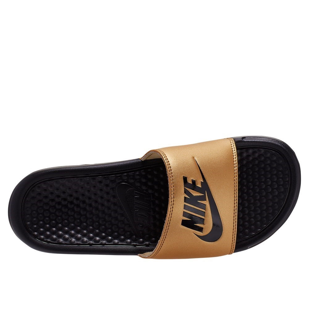 women's nike benassi just do it metallic slide sandals