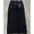 thumbnail image 2 of Pantalones vaqueros Y2K Southpole para mujer, Vaqueros holgados con bordado gráfico gótico Retro americano, pantalones de pierna ancha Harajuku Hip-Hop, ropa de calle, 2 of 5