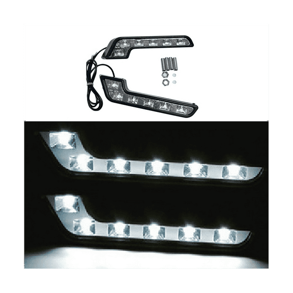 6X 12V Super Bright DRL LED Daytime Running Lights for Cars Auto Waterproof LED Driving Lights Fog