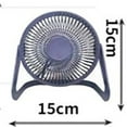 thumbnail image 3 of LYCAQL USB Desk Fan, 3 Speeds with Strong Airflow, 5.5 Inch Quiet Small Portable Table Fan, 90° Rotate Personal Cooling Fan For Bedroom Home Office Desktop Travel, 3 of 9