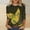 Yellow plus size butterfly graphic tee a1, variant on Women Plus Size T-Shirt 3/4 Sleeve Butterfly Graphic Boho Top Casual Loose Fit Blouse Vacation Fashion Clothes, Yellow M