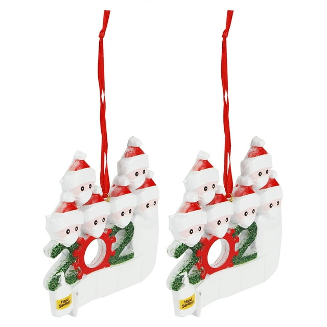 Adorno personalizado, 2 piezas Adorno navideño personalizado para miembros de la familia Decoración navideña Tecnología innovadora