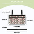 thumbnail image 7 of Jiueut Vintage Rose Wheelchair Side Organizer Storage Bag Armrest Pouch Power Wheelchair Pouch Side Pocket for Women Outdoor Chair Armrest Storage Organizer Hanging Bag, 7 of 7