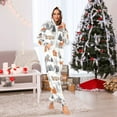 thumbnail image 7 of FORMRS Onesies Pajama for Adults Unisex Hoodie Winter Jumpsuit One Piece Sleepwear, Sizes S-2XL, Beige Snow Houses, 7 of 7