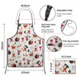 thumbnail image 7 of White Christmas Santa and Gift Pattern Apron-Garden Aprons for Women with Pockets-Cotton Linen Waterproof Kitchen Cooking Gardening Aprons Adjustable for Kitchen,Cooking,BBQ and Salon 33"x27", 7 of 7