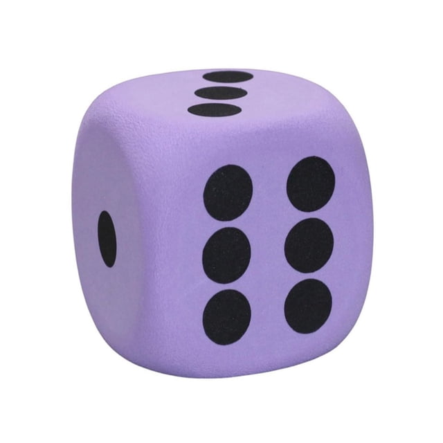 LNGOOR 6PCS Large Foam Dice Color Foam Dice 3.15 Inches Big Dice for Building Educational Math Teaching Pastime Party 6 Foam Dice Anxiety Dice for Stress