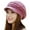 Purple, variant on Cheers.US Women Winter Warm Knit Hat Wool Snow Cap Fashion Solid Color Thicken Woolen Yarn Knitted Hat Outdoor Peaked Cap