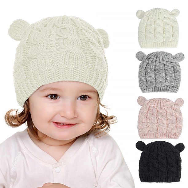 Worallymy invierno bebé infantil lindo gorro de punto niña bebé niño sombrero de punto cálido con guantes Worallymy JD735813243