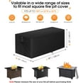 thumbnail image 4 of Saking Rectangular Fire Pit Cover for 57 inch Propane Gas Fire Pit Table,Outdoor Waterproof Firepit Table Cover - 57 X 22 X 25 Inch, 4 of 6