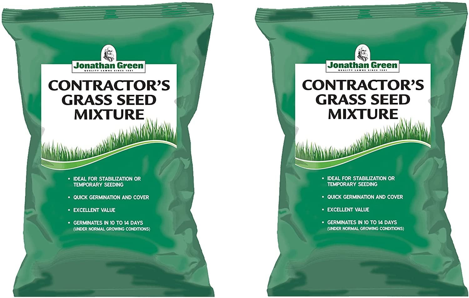 Jonathan Green Contractor's Grass Seed Mix, 25Pound 2 Pack