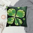 thumbnail image 2 of COMIO St Patricks Day Pillow Covers 18X18 Inch Watercolor Lucky Clover Pillow Cases Set of  Polka Dot Shamrock Spring Throw Pillows Farmhouse Decor For Living Room Bedroom Bed Cushion Outdoor, 2 of 5