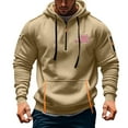 thumbnail image 5 of Sweat à Capuche pour Hommes, Sport Décontracté, avec Poche Imprimée et Demi-Fermeture Éclair, 5 of 5