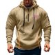 thumbnail image 1 of Sudadera con capucha para hombre, con estampado de bolsillo, media cremallera, cordón ajustable, informal, deportiva, de manga larga, blusa de poliéster, 1 of 5