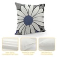 thumbnail image 4 of Nawypu Navy Blue White Daisy Pillow Covers Spring Summer Grey Colored Decorative Throw Pillows Outdoor Modern Art Flower Pillowcase Square Cushion Case for Home Sofa Couch Bed, 4 of 5