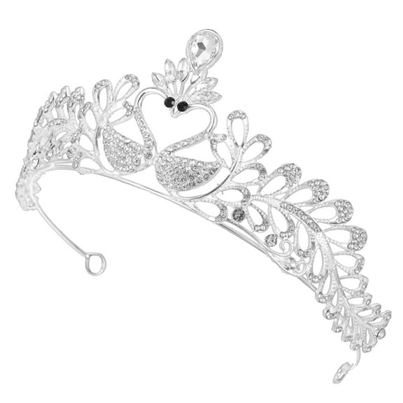 MLINS  Bridal Tiara Rhinestone Headband Swan Crown Charming Headdress Party