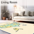 thumbnail image 2 of ODIKA 4'x6' Machine Washable Non-Slip Area Rug, s Educational Floor with Alphabet and State Capitals Map High Traffic Rug with Pad, Beige, 695495, 2 of 8