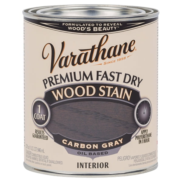 Varathane 304559 Premium OilBased Fast Dry Wood Stain, Carbon Gray, 1