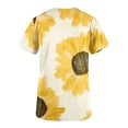 thumbnail image 4 of Nmnitkp Scrubs Tops for Women Sunshine Sunflower Print Scrub Tops Comfortable and Practical Women Tops V-neck Short Sleeved Pocket ,Scrub Tops Women Stretchy, 4 of 5