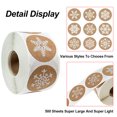 thumbnail image 3 of 500 Pieces Kraft Snowflake Stickers Christmas Self Adhesive Labels Stickers Winter Favor Seals, 3 of 5