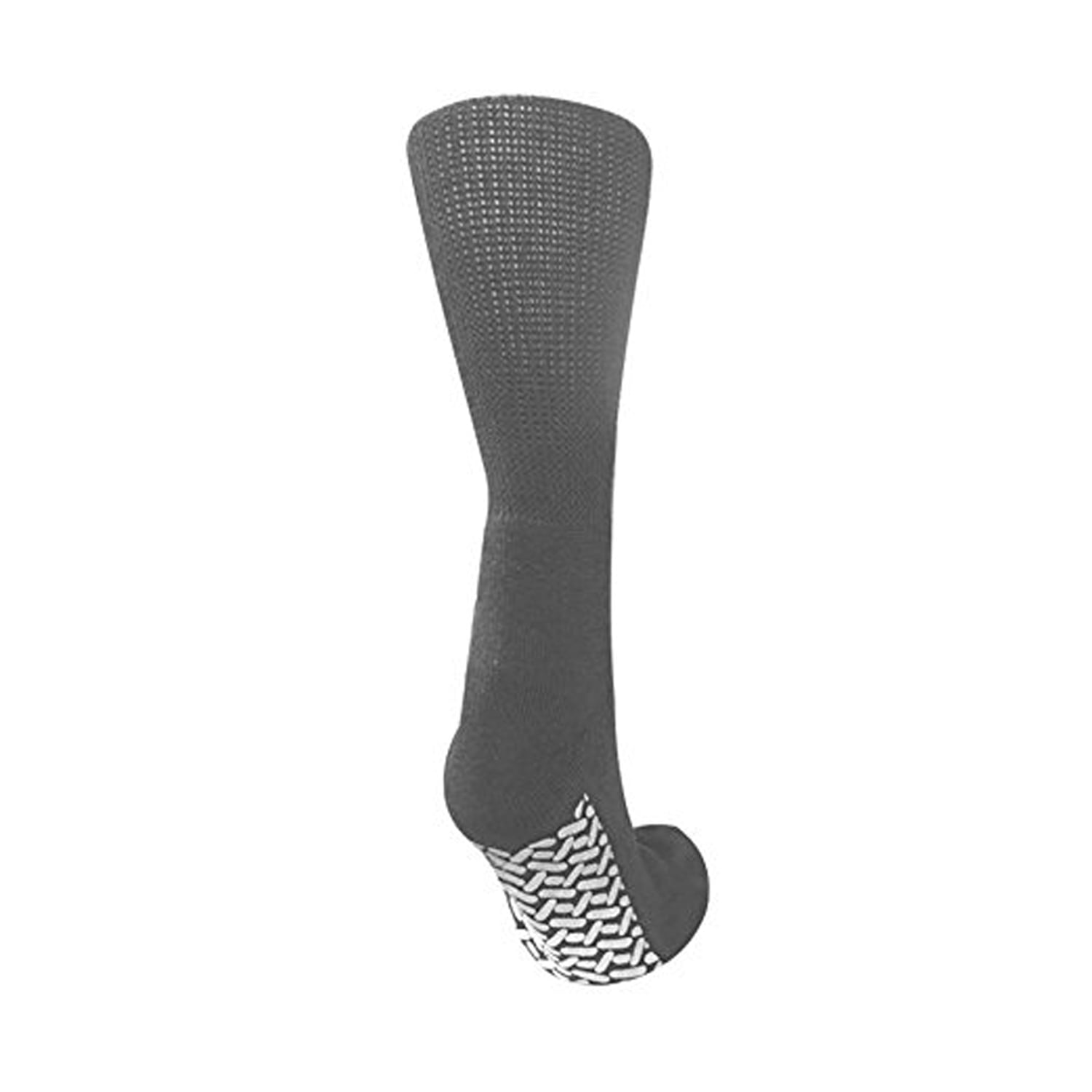 Noble Health Care Diabetic anti Skid Hospital Slipper Socks Women's 9-11, Grey (3 Pack)