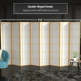thumbnail image 5 of 6 ft. Tall Double Cross Shoji Screen - Natural - 8 Panels, 5 of 7