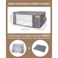 thumbnail image 2 of 6 Piezas Bolsas de Almacenamiento Ropa 105L- Cajas para Ropa Organizador Triple Capa No Tejida, Antihumedad + Ventana Transparente ¡Para Mudanza/Hogar/Dormitorio, (70x50x30cm), 2 of 7