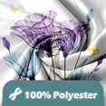 thumbnail image 6 of Spring Tulip Floral Shower Curtain Modern Art Butterfly Theme Blue and Purple Tulips Flower Shower Curtains For Bathroom Decor Polyester Fabric Waterproof Shower Curtain Sets with 12 Hooks 72"x72", 6 of 6