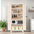 thumbnail image 4 of 71'' Tall 2-Door Metal Storage Cabinet with Adjustable Shelves - Beige (Corrosion-Resistant, Multi-Room Use), 4 of 9